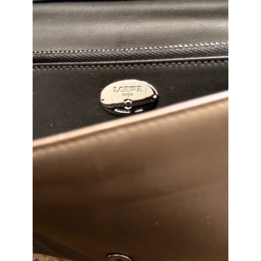 Loewe Wallet Womens Brown Leather Continental Tassel Zip Anagram Logo Spain
